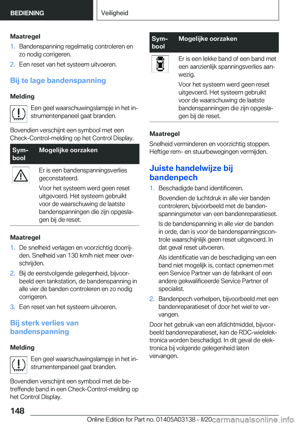 BMW M4 2020  Instructieboekjes (in Dutch) �M�a�a�t�r�e�g�e�l�1�.�B�a�n�d�e�n�s�p�a�n�n�i�n�g��r�e�g�e�l�m�a�t�i�g��c�o�n�t�r�o�l�e�r�e�n��e�n�z�o��n�o�d�i�g��c�o�r�r�i�g�e�r�e�n�.�2�.�E�e�n��r�e�s�e�t��v�a�n��h�e�t��s�y�s�t�e�e�m��u
