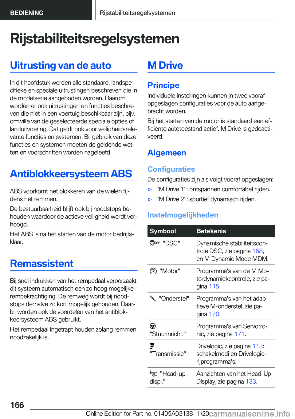 BMW M4 2020  Instructieboekjes (in Dutch) �R�i�j�s�t�a�b�i�l�i�t�e�i�t�s�r�e�g�e�l�s�y�s�t�e�m�e�n�U�i�t�r�u�s�t�i�n�g��v�a�n��d�e��a�u�t�o
�I�n��d�i�t��h�o�o�f�d�s�t�u�k��w�o�r�d�e�n��a�l�l�e��s�t�a�n�d�a�a�r�d�,��l�a�n�d�s�p�ej�c�