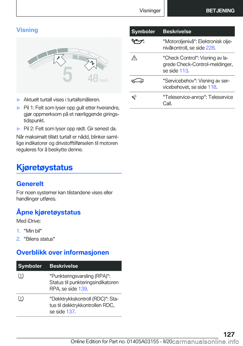 BMW M4 2020  InstruksjonsbØker (in Norwegian) �V�i�s�n�i�n�g'x�A�k�t�u�e�l�t��t�u�r�t�a�l�l��v�i�s�e�s��i��t�u�r�t�a�l�l�s�m�å�l�e�r�e�n�.'x�P�i�l��1�:��F�e�l�t��s�o�m��l�y�s�e�r��o�p�p��g�u�l�t��e�t�t�e�r��h�v�e�r�a�n�d�r�e�