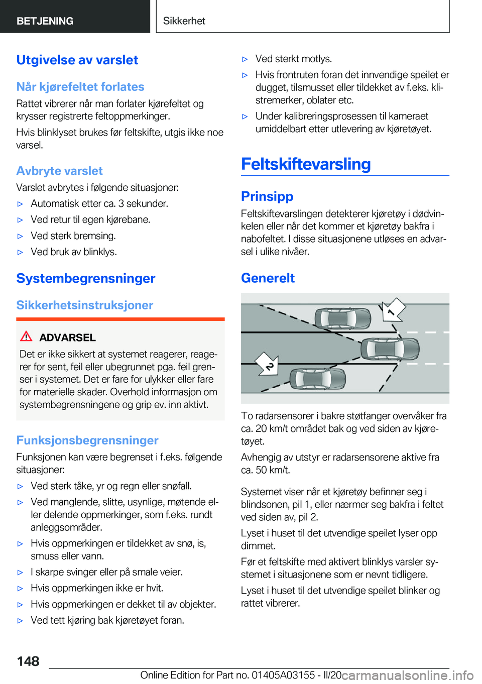 BMW M4 2020  InstruksjonsbØker (in Norwegian) �U�t�g�i�v�e�l�s�e��a�v��v�a�r�s�l�e�t�N�å�r��k�j�