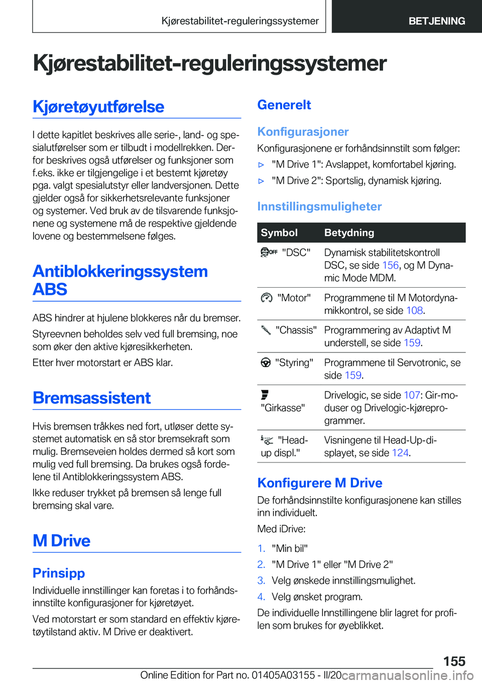 BMW M4 2020  InstruksjonsbØker (in Norwegian) �K�j�