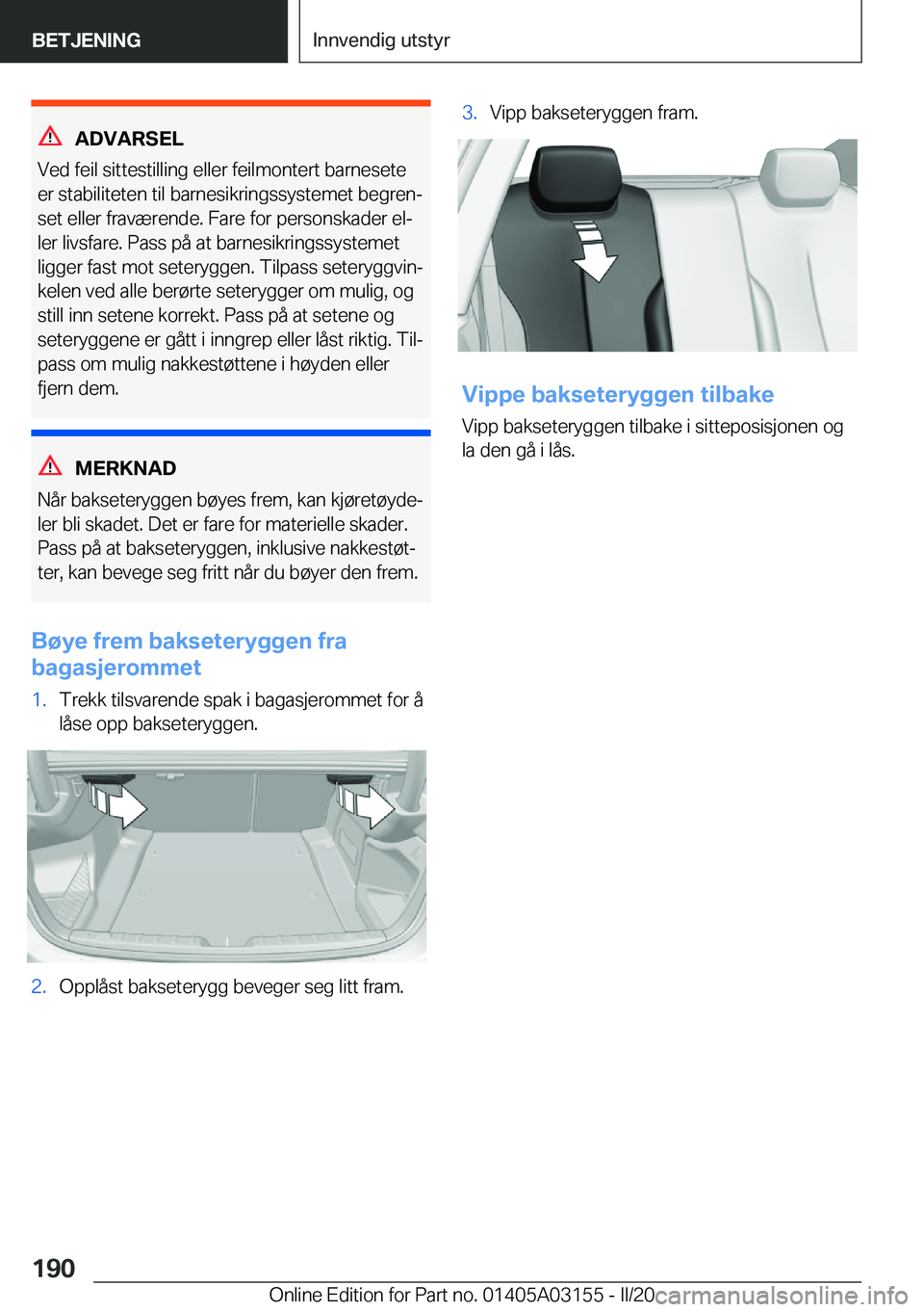 BMW M4 2020  InstruksjonsbØker (in Norwegian) �A�D�V�A�R�S�E�L
�V�e�d��f�e�i�l��s�i�t�t�e�s�t�i�l�l�i�n�g��e�l�l�e�r��f�e�i�l�m�o�n�t�e�r�t��b�a�r�n�e�s�e�t�e
�e�r��s�t�a�b�i�l�i�t�e�t�e�n��t�i�l��b�a�r�n�e�s�i�k�r�i�n�g�s�s�y�s�t�e�m�e�t