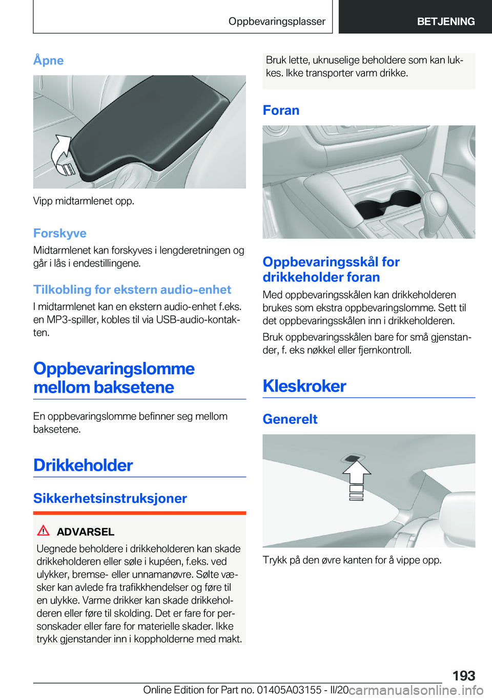 BMW M4 2020  InstruksjonsbØker (in Norwegian) �