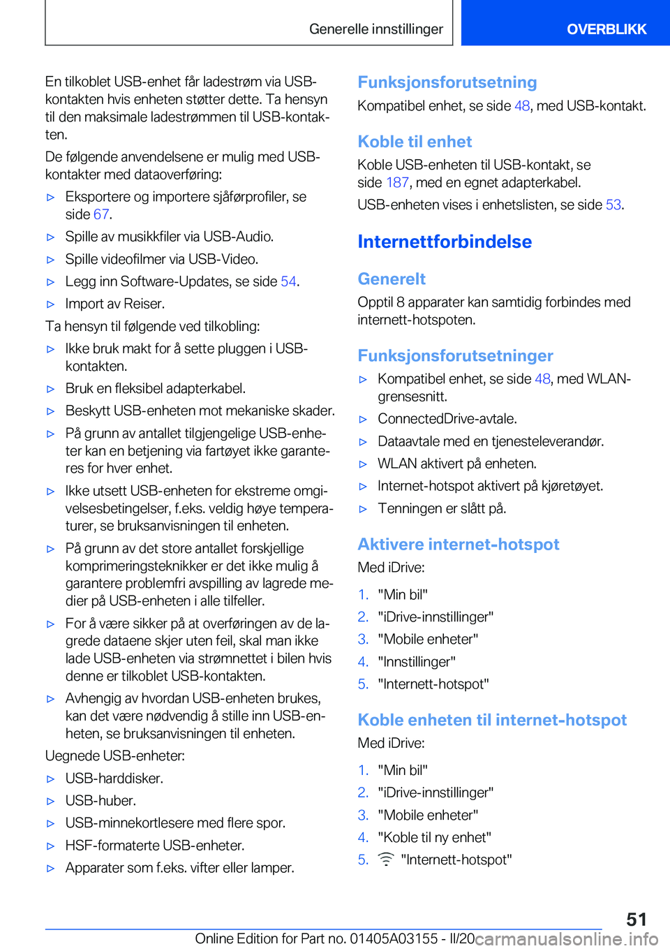BMW M4 2020  InstruksjonsbØker (in Norwegian) �E�n��t�i�l�k�o�b�l�e�t��U�S�B�-�e�n�h�e�t��f�å�r��l�a�d�e�s�t�r�