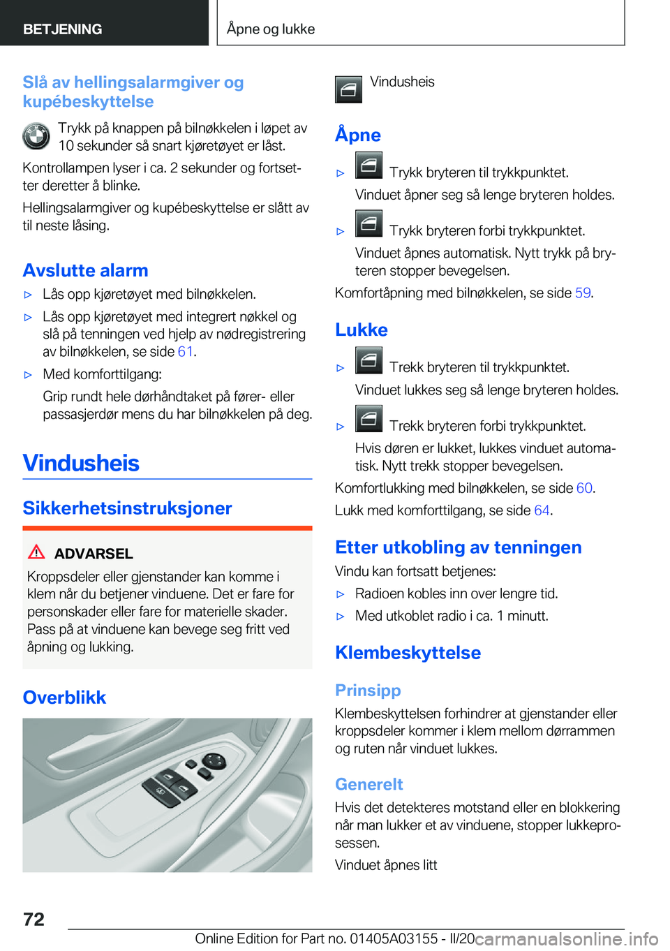 BMW M4 2020  InstruksjonsbØker (in Norwegian) �S�l�å��a�v��h�e�l�l�i�n�g�s�a�l�a�r�m�g�i�v�e�r��o�g
�k�u�p�