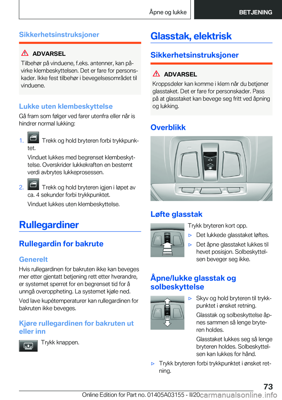 BMW M4 2020  InstruksjonsbØker (in Norwegian) �S�i�k�k�e�r�h�e�t�s�i�n�s�t�r�u�k�s�j�o�n�e�r
�A�D�V�A�R�S�E�L
�T�i�l�b�e�h�