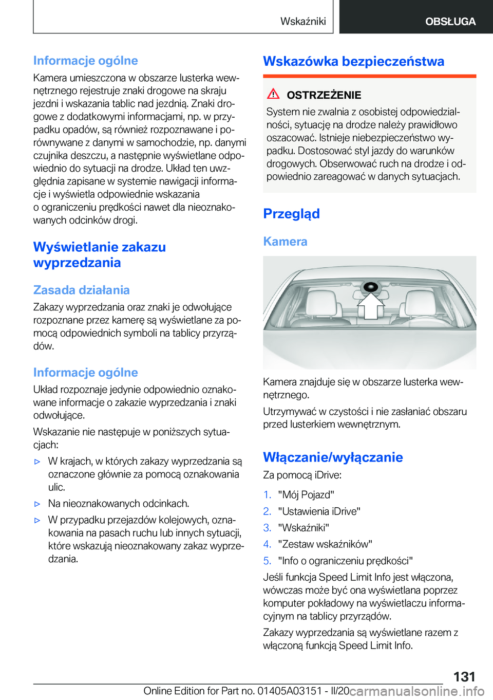 BMW M4 2020  Instrukcja obsługi (in Polish) �I�n�f�o�r�m�a�c�j�e��o�g�