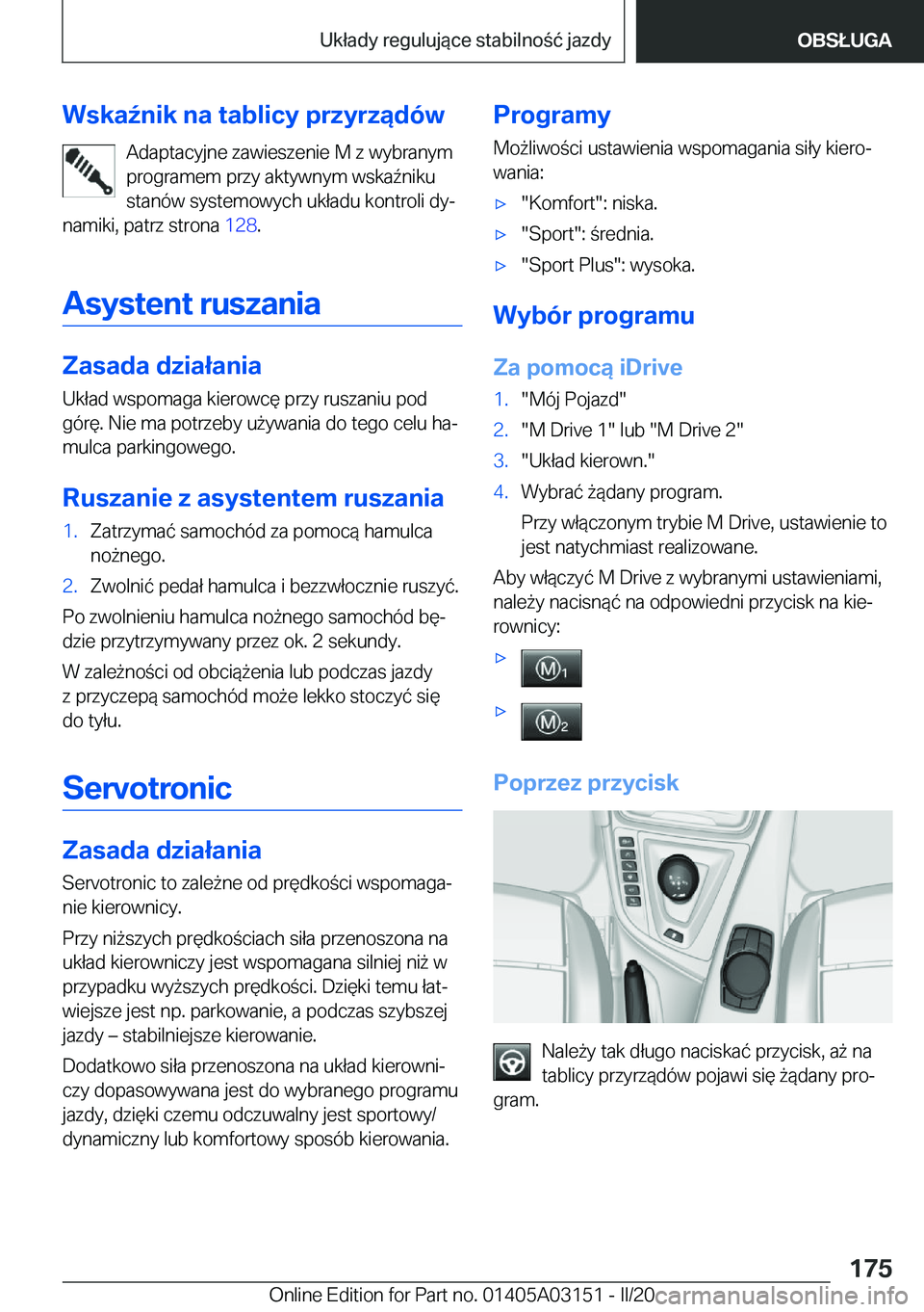 BMW M4 2020  Instrukcja obsługi (in Polish) �W�s�k�a7�n�i�k��n�a��t�a�b�l�i�c�y��p�r�z�y�r�z�ą�d�