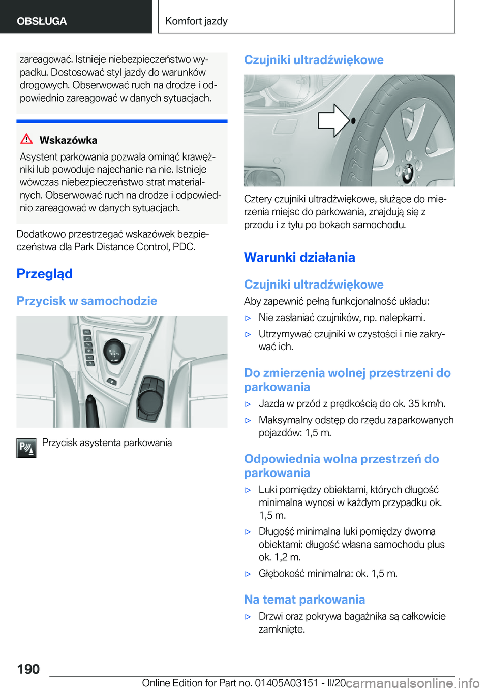 BMW M4 2020  Instrukcja obsługi (in Polish) �z�a�r�e�a�g�o�w�a�