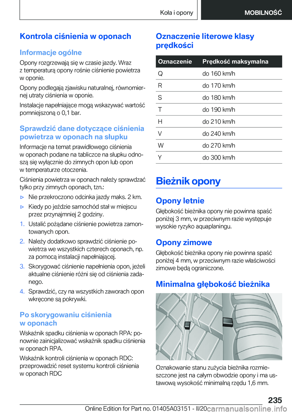 BMW M4 2020  Instrukcja obsługi (in Polish) �K�o�n�t�r�o�l�a��c�i�n�i�e�n�i�a��w��o�p�o�n�a�c�h�I�n�f�o�r�m�a�c�j�e��o�g�