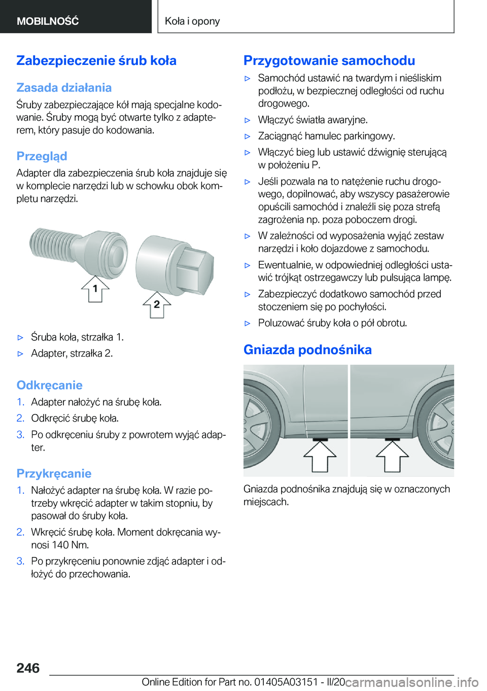 BMW M4 2020  Instrukcja obsługi (in Polish) �Z�a�b�e�z�p�i�e�c�z�e�n�i�e��r�u�b��k�o�ł�a
�Z�a�s�a�d�a��d�z�i�a�ł�a�n�i�a
�r�u�b�y��z�a�b�e�z�p�i�e�c�z�a�j�