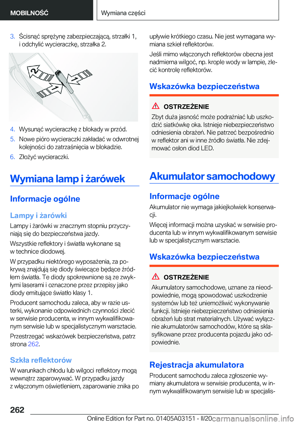 BMW M4 2020  Instrukcja obsługi (in Polish) �3�.�c�i�s�n�
