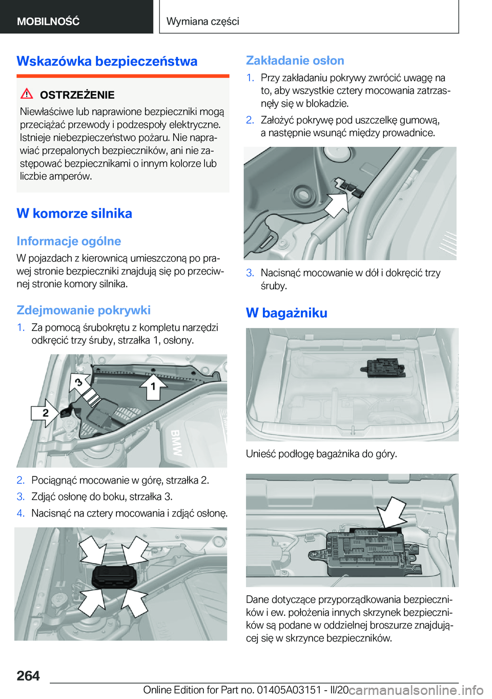 BMW M4 2020  Instrukcja obsługi (in Polish) �W�s�k�a�z�