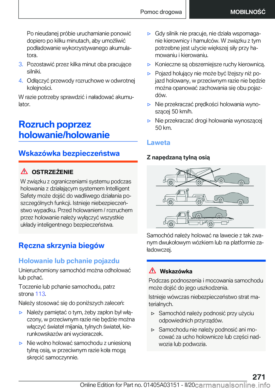 BMW M4 2020  Instrukcja obsługi (in Polish) �P�o��n�i�e�u�d�a�n�e�j��p�r�