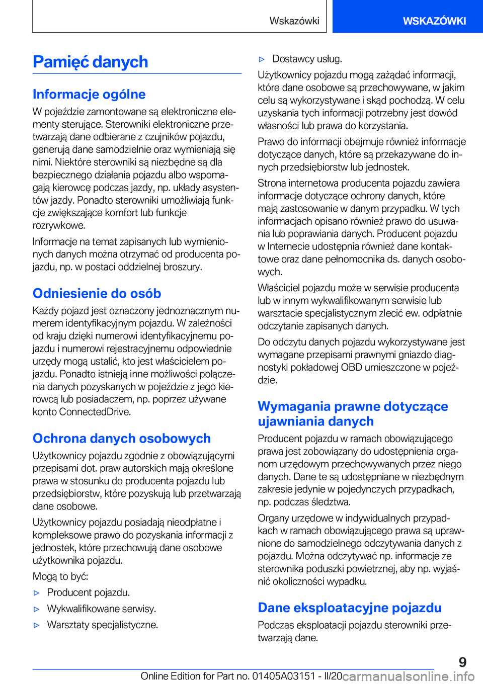 BMW M4 2020  Instrukcja obsługi (in Polish) �P�a�m�i�