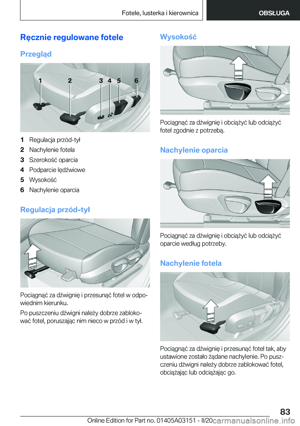 BMW M4 2020  Instrukcja obsługi (in Polish) �R�