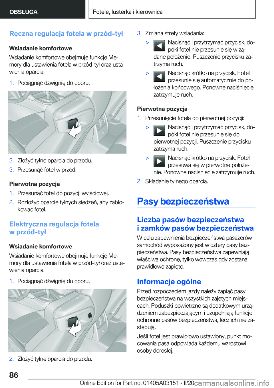 BMW M4 2020  Instrukcja obsługi (in Polish) �R�