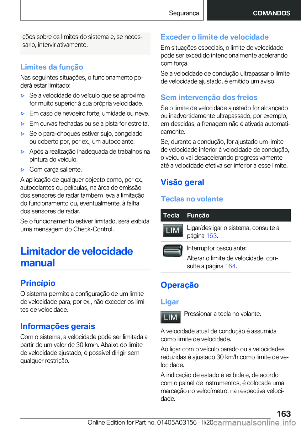 BMW M4 2020  Manual do condutor (in Portuguese) �