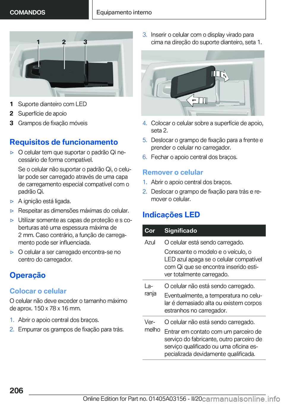BMW M4 2020  Manual do condutor (in Portuguese) �1�S�u�p�o�r�t�e��d�i�a�n�t�e�i�r�o��c�o�m��L�E�D�2�S�u�p�e�r�f�