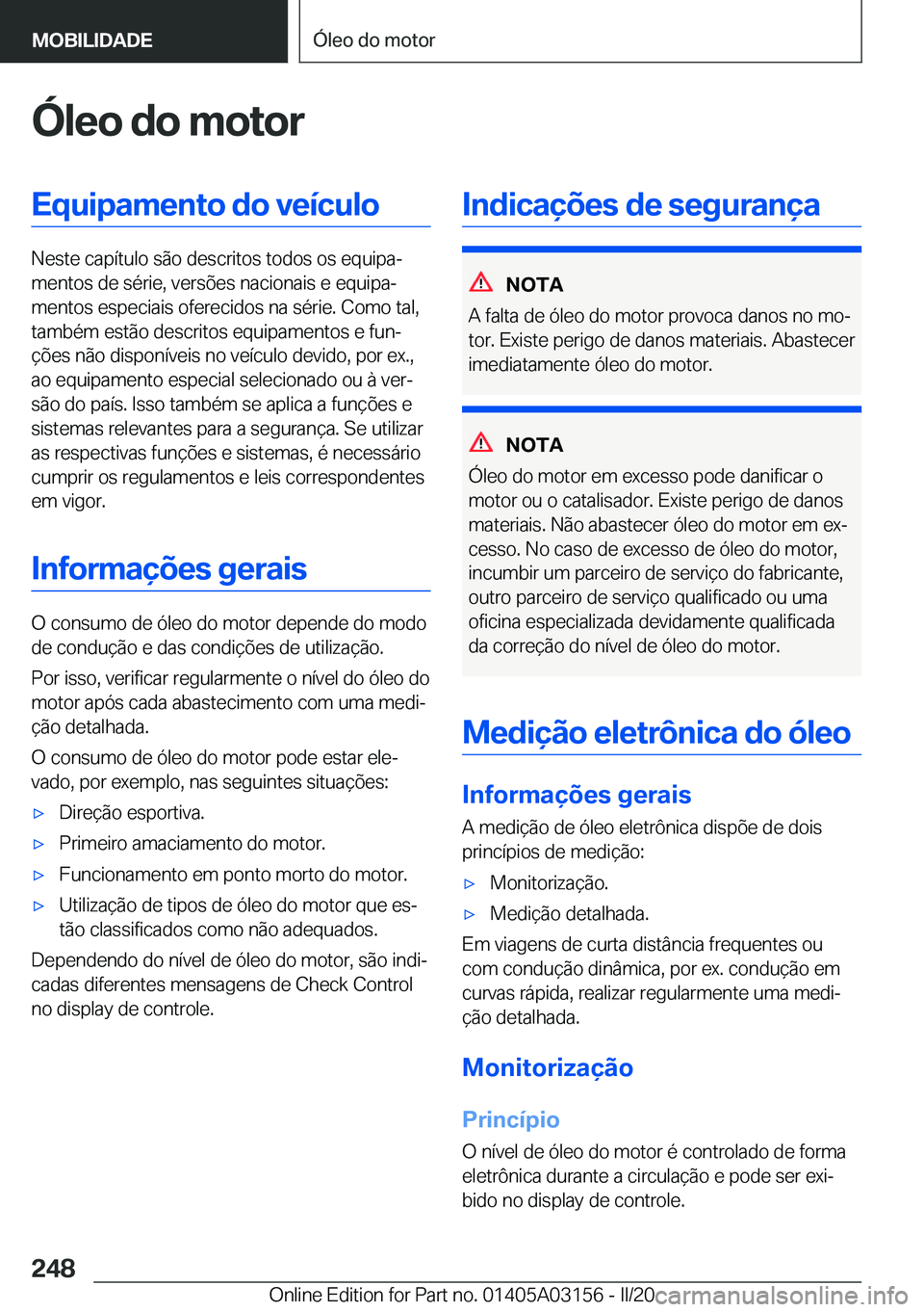 BMW M4 2020  Manual do condutor (in Portuguese) �