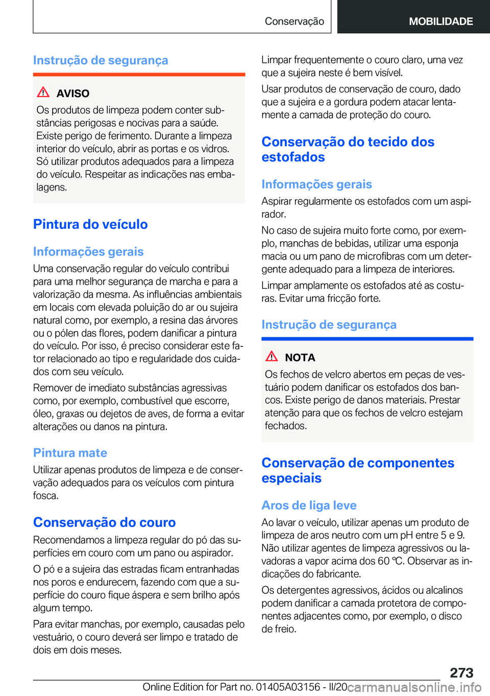 BMW M4 2020  Manual do condutor (in Portuguese) �I�n�s�t�r�u�