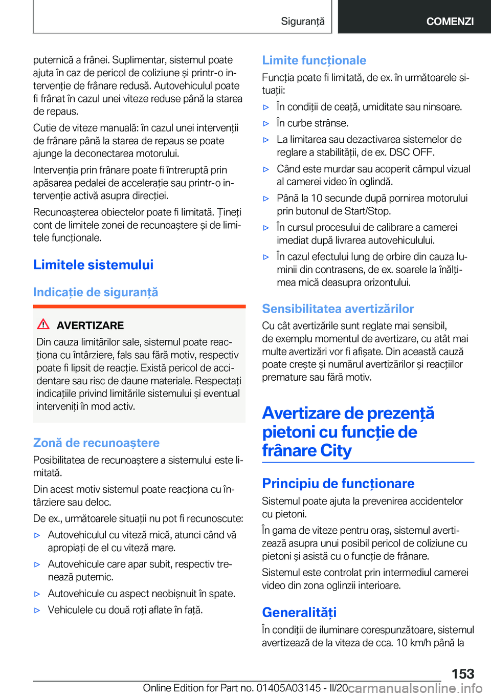 BMW M4 2020  Ghiduri De Utilizare (in Romanian) �p�u�t�e�r�n�i�c�