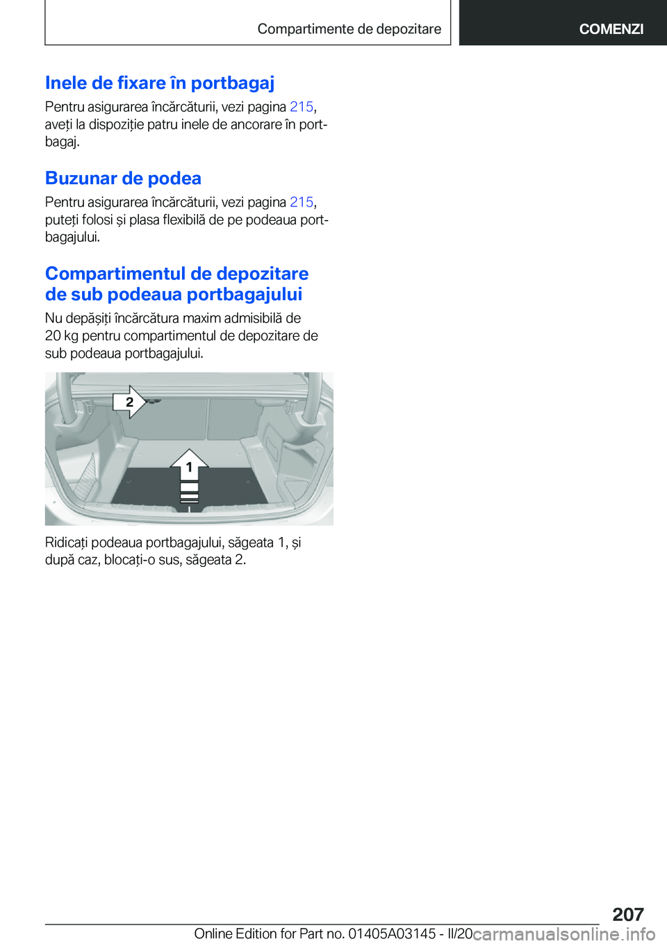 BMW M4 2020  Ghiduri De Utilizare (in Romanian) �I�n�e�l�e��d�e��f�i�x�a�r�e��
