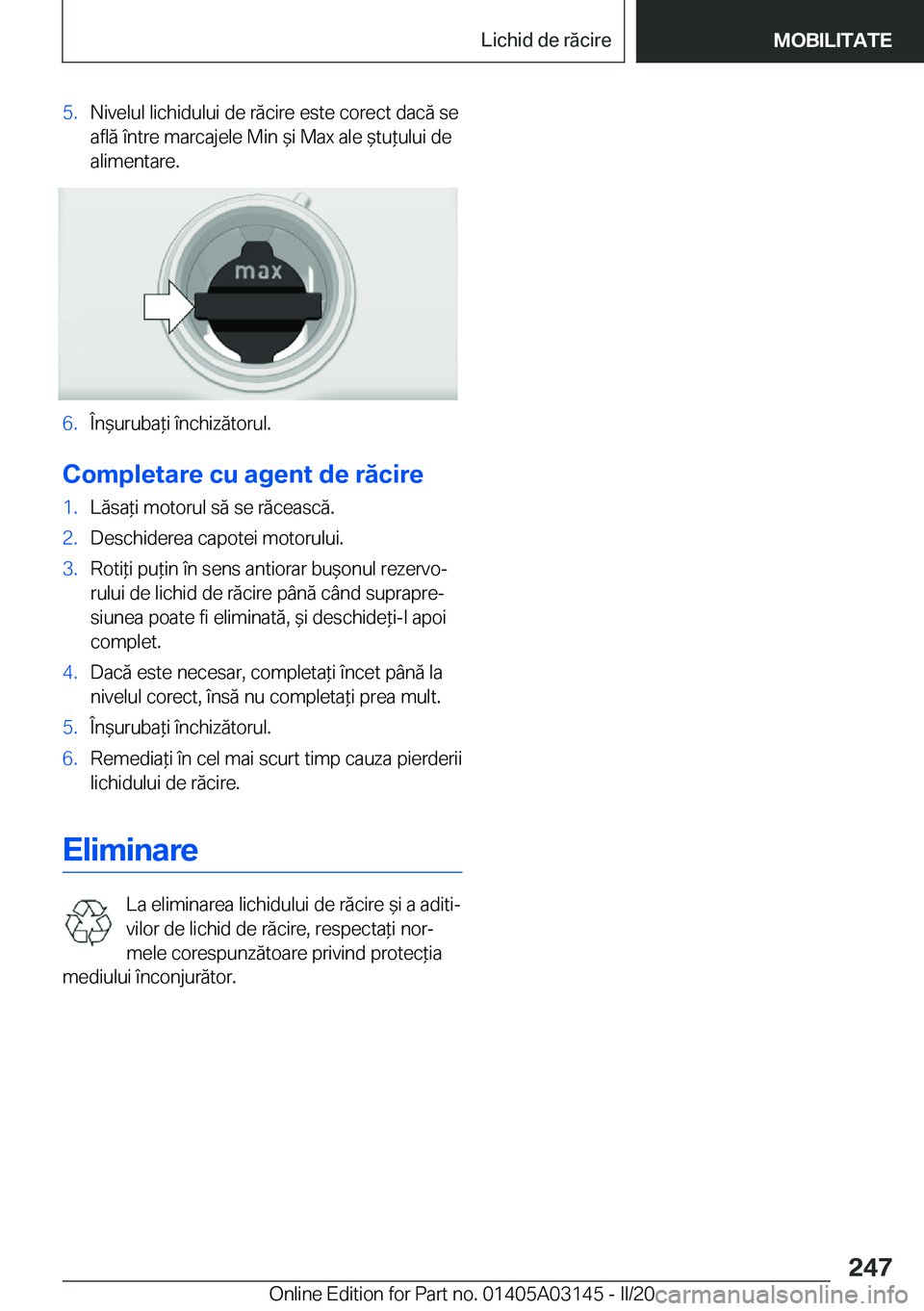 BMW M4 2020  Ghiduri De Utilizare (in Romanian) �5�.�N�i�v�e�l�u�l��l�i�c�h�i�d�u�l�u�i��d�e��r�