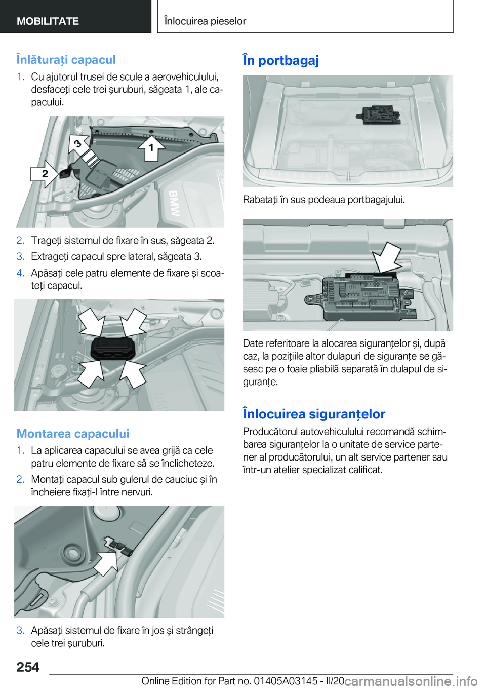 BMW M4 2020  Ghiduri De Utilizare (in Romanian) �