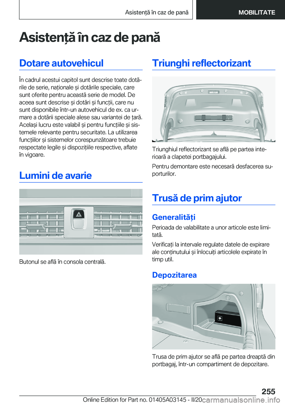 BMW M4 2020  Ghiduri De Utilizare (in Romanian) �A�s�i�s�t�e�n�
