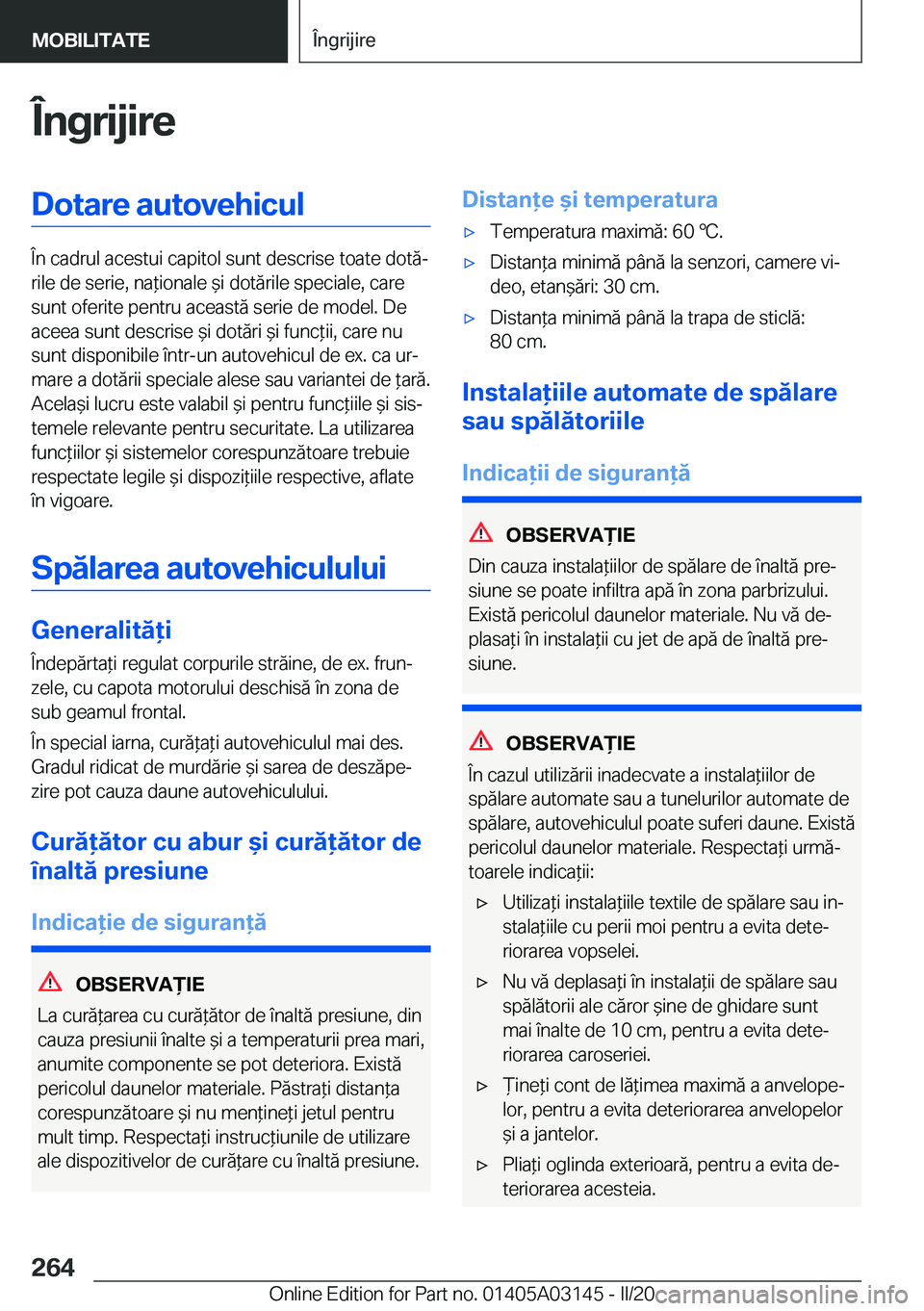 BMW M4 2020  Ghiduri De Utilizare (in Romanian) �