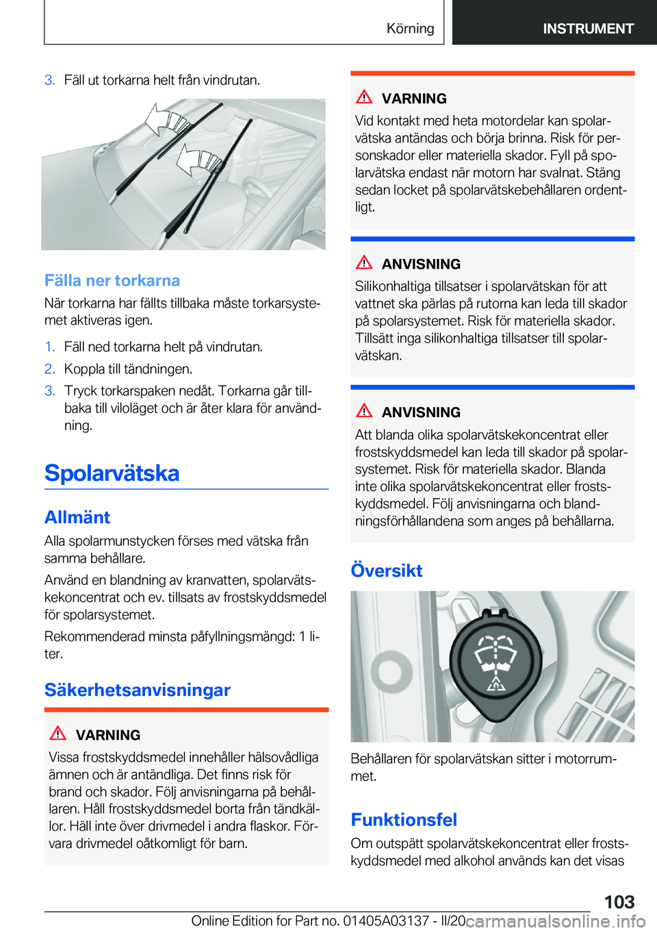 BMW M4 2020  InstruktionsbÖcker (in Swedish) �3�.�F�ä�l�l��u�t��t�o�r�k�a�r�n�a��h�e�l�t��f�r�å�n��v�i�n�d�r�u�t�a�n�.
�F�ä�l�l�a��n�e�r��t�o�r�k�a�r�n�a�N�ä�r��t�o�r�k�a�r�n�a��h�a�r��f�ä�l�l�t�s��t�i�l�l�b�a�k�a��m�å�s�t�e��