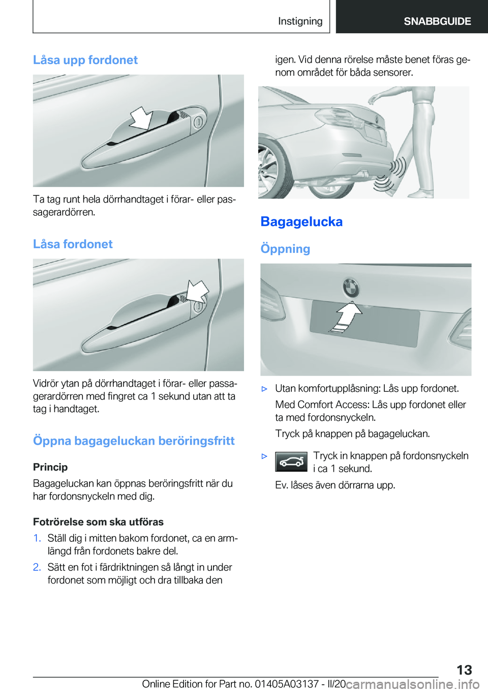BMW M4 2020  InstruktionsbÖcker (in Swedish) �L�å�s�a��u�p�p��f�o�r�d�o�n�e�t
�T�a��t�a�g��r�u�n�t��h�e�l�a��d�