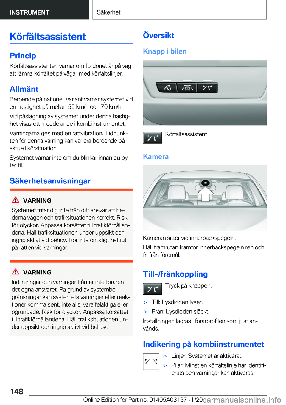 BMW M4 2020  InstruktionsbÖcker (in Swedish) �K�