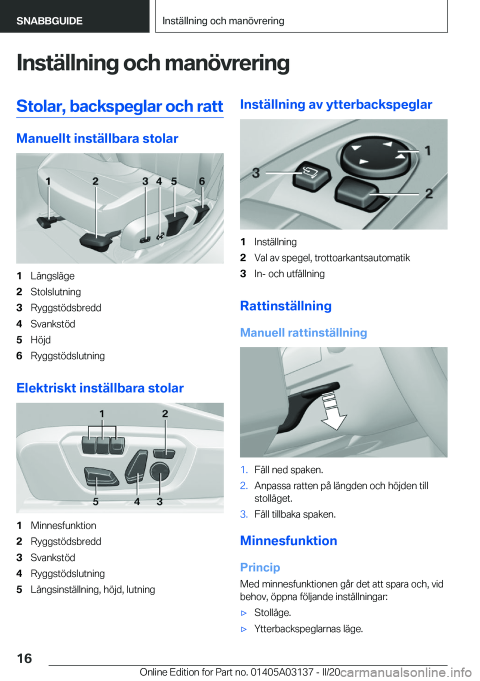 BMW M4 2020  InstruktionsbÖcker (in Swedish) �I�n�s�t�ä�l�l�n�i�n�g��o�c�h��m�a�n�