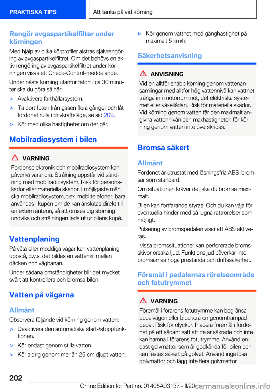 BMW M4 2020  InstruktionsbÖcker (in Swedish) �R�e�n�g�