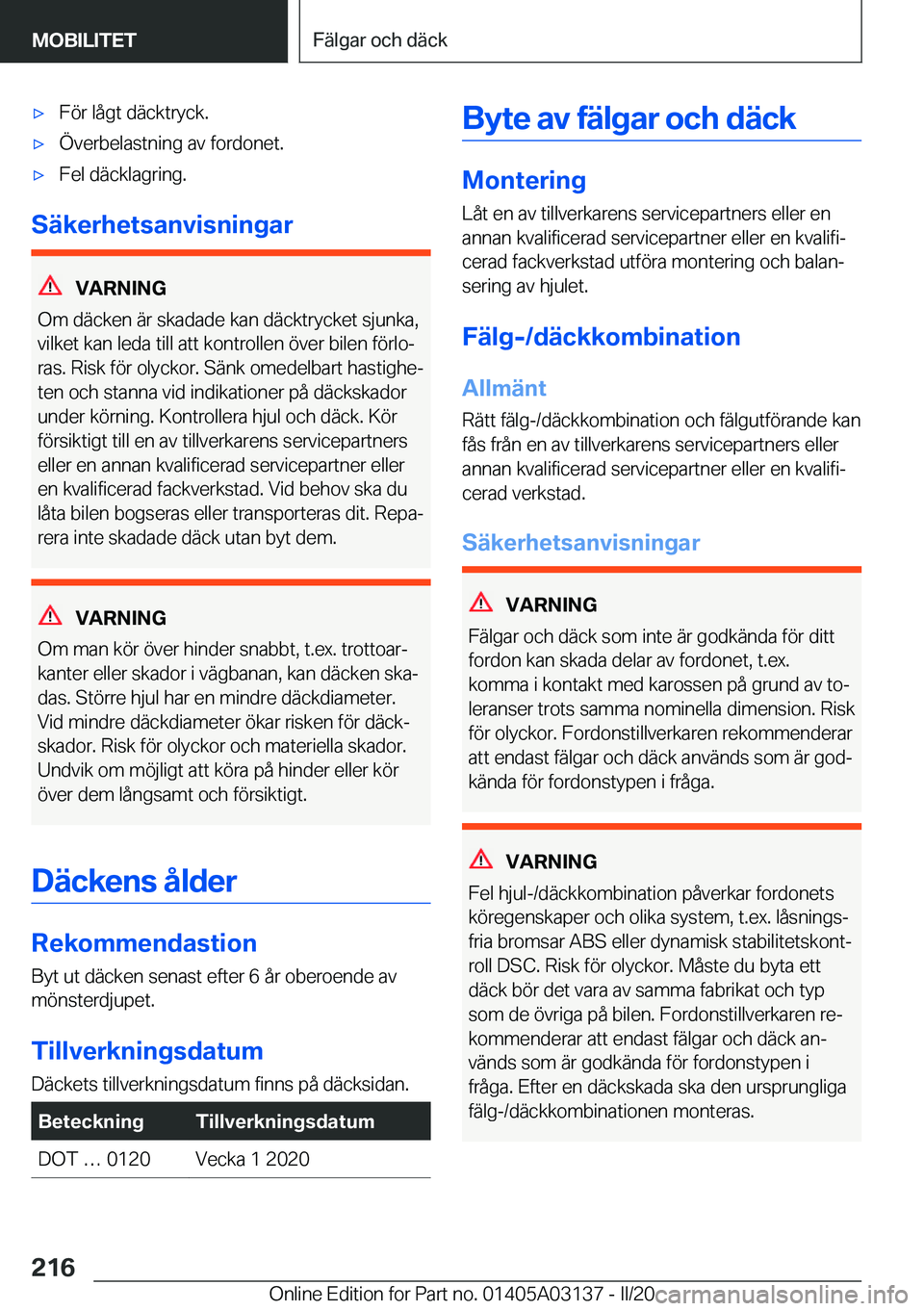 BMW M4 2020  InstruktionsbÖcker (in Swedish) 'x�F�