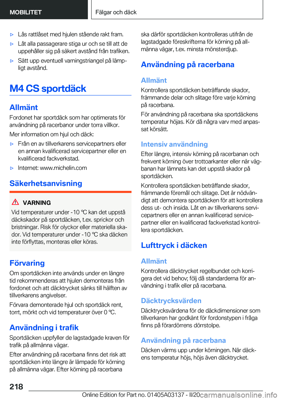 BMW M4 2020  InstruktionsbÖcker (in Swedish) 'x�L�å�s��r�a�t�t�l�å�s�e�t��m�e�d��h�j�u�l�e�n��s�t�å�e�n�d�e��r�a�k�t��f�r�a�m�.'x�L�å�t��a�l�l�a��p�a�s�s�a�g�e�r�a�r�e��s�t�i�g�a��u�r��o�c�h��s�e��t�i�l�l��a�t�t��d�e
�