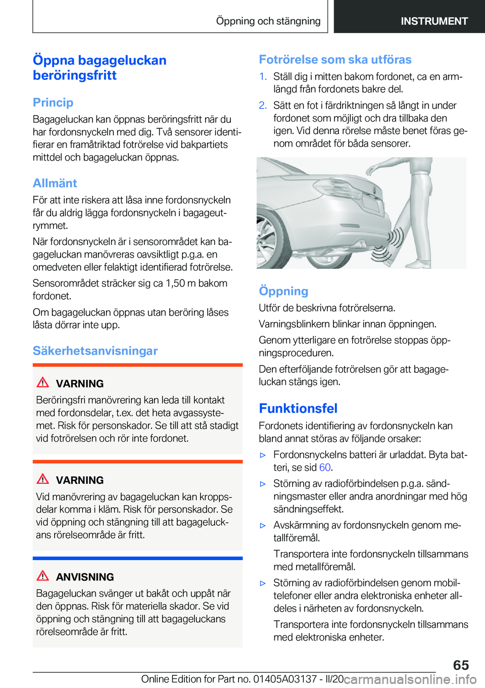 BMW M4 2020  InstruktionsbÖcker (in Swedish) �