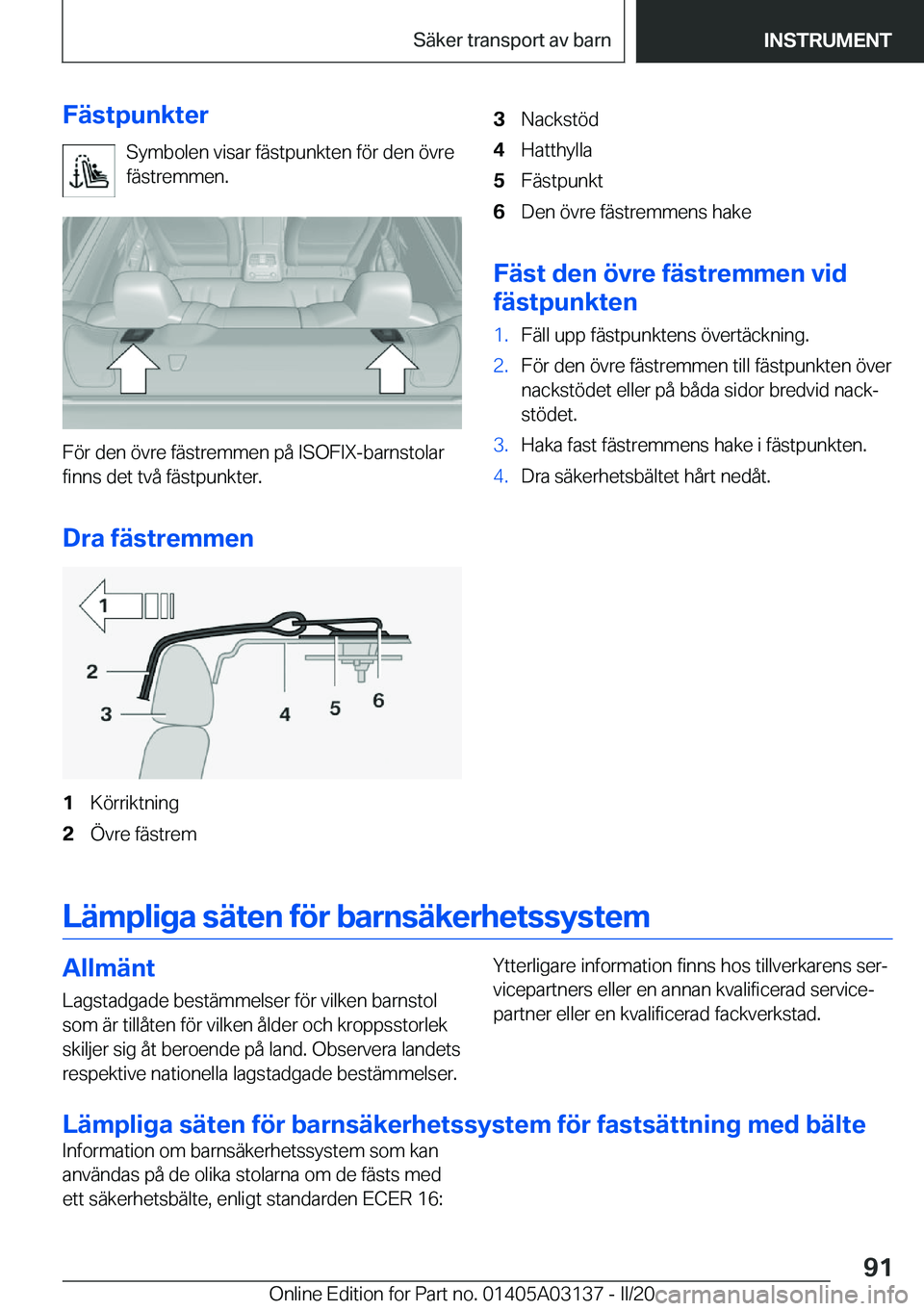 BMW M4 2020  InstruktionsbÖcker (in Swedish) �F�ä�s�t�p�u�n�k�t�e�r�S�y�m�b�o�l�e�n��v�i�s�a�r��f�ä�s�t�p�u�n�k�t�e�n��f�
