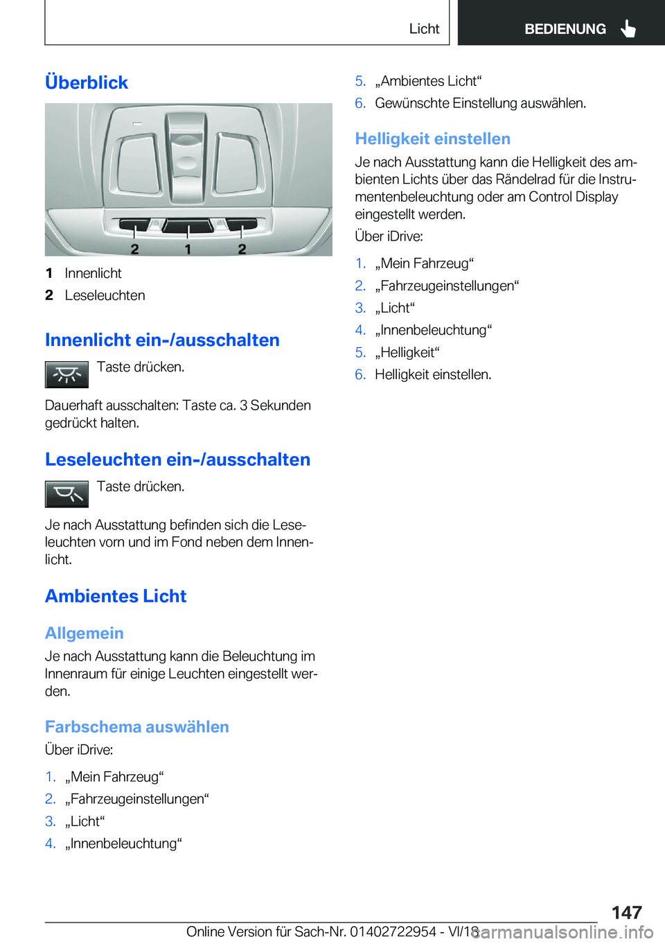 BMW M4 2019  Betriebsanleitungen (in German) �