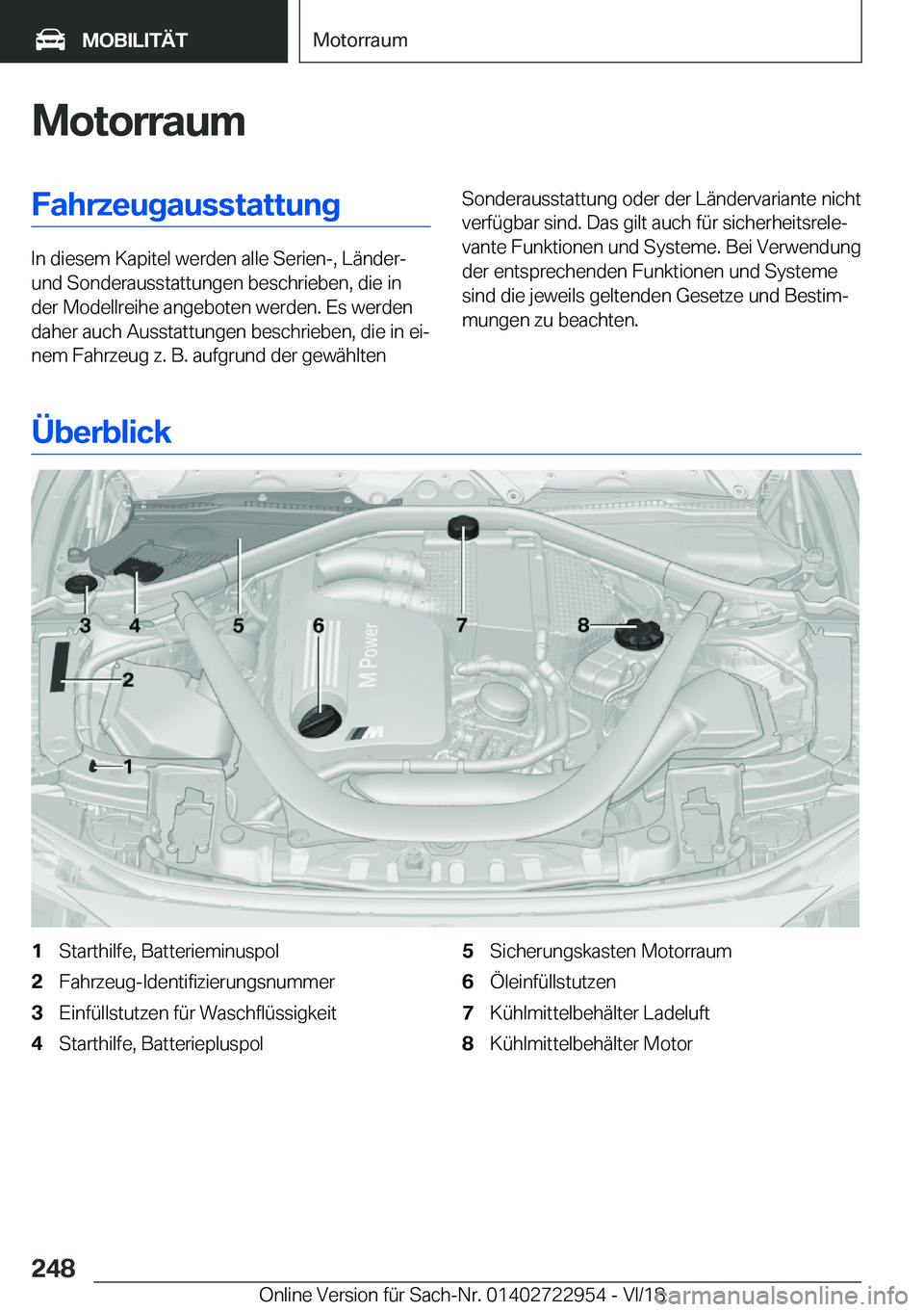 BMW M4 2019  Betriebsanleitungen (in German) �M�o�t�o�r�r�a�u�m�F�a�h�r�z�e�u�g�a�u�s�s�t�a�t�t�u�n�g
�I�n��d�i�e�s�e�m��K�a�p�i�t�e�l��w�e�r�d�e�n��a�l�l�e��S�e�r�i�e�n�-�,��L�