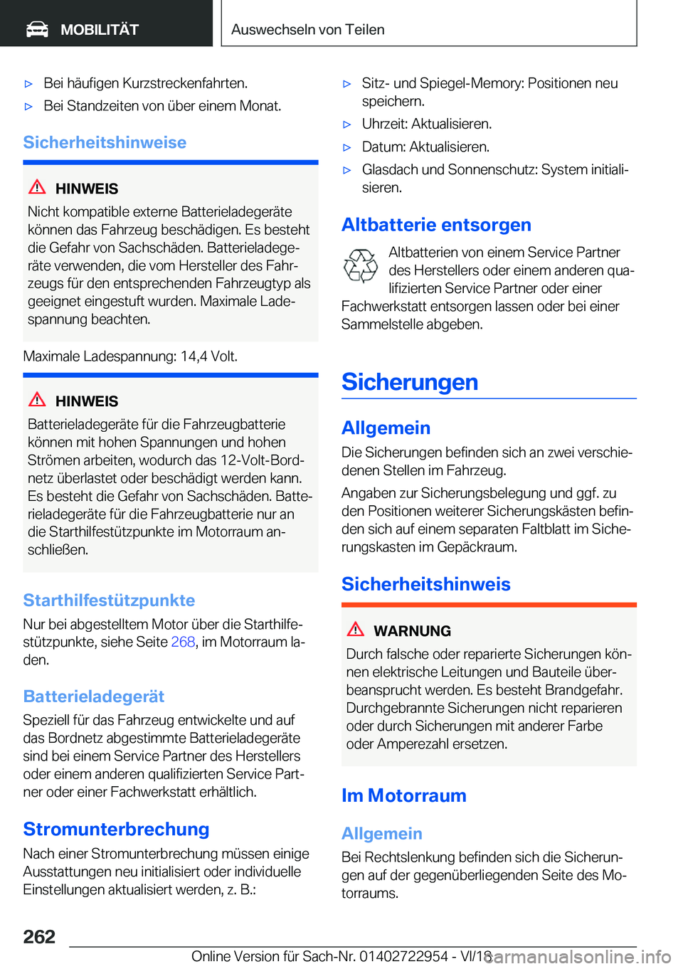 BMW M4 2019  Betriebsanleitungen (in German) 'x�B�e�i��h�
