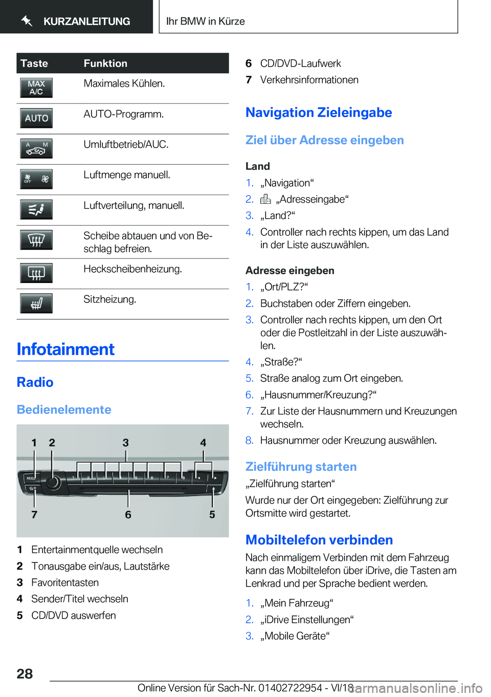 BMW M4 2019  Betriebsanleitungen (in German) �T�a�s�t�e�F�u�n�k�t�i�o�n�M�a�x�i�m�a�l�e�s��K�