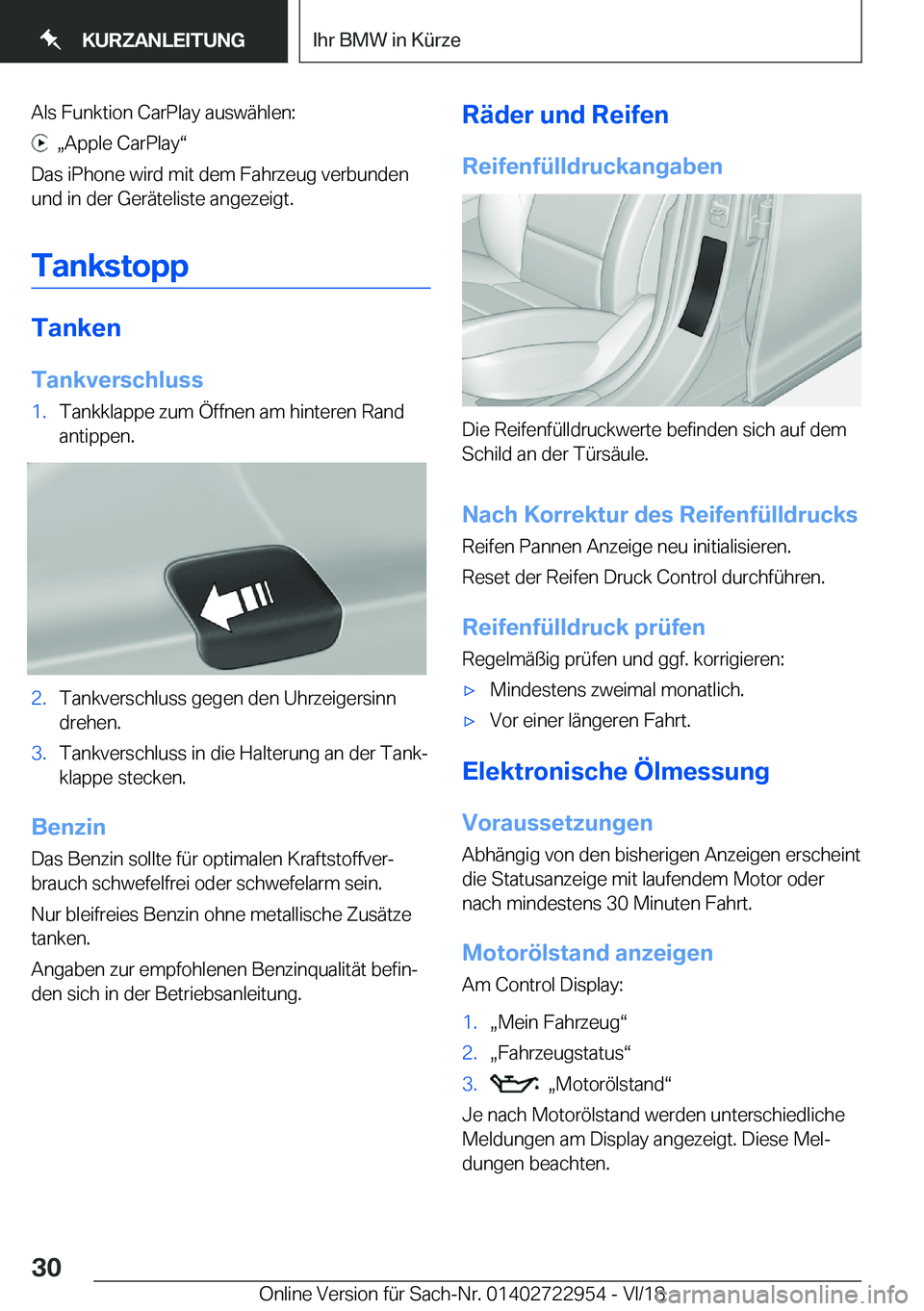 BMW M4 2019  Betriebsanleitungen (in German) �A�l�s��F�u�n�k�t�i�o�n��C�a�r�P�l�a�y��a�u�s�w�