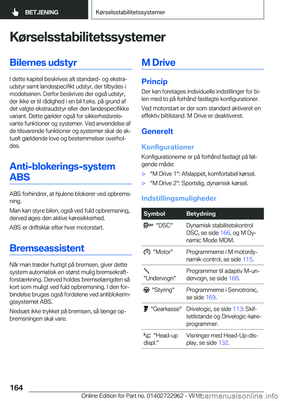 BMW M4 2019  InstruktionsbØger (in Danish) �K�