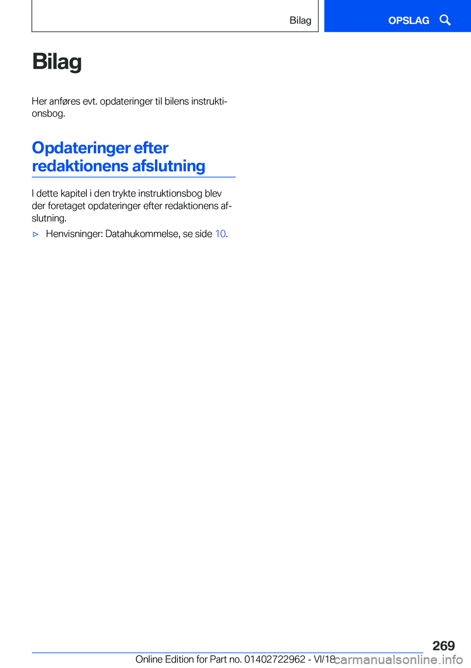 BMW M4 2019  InstruktionsbØger (in Danish) �B�i�l�a�g�H�e�r��a�n�f�