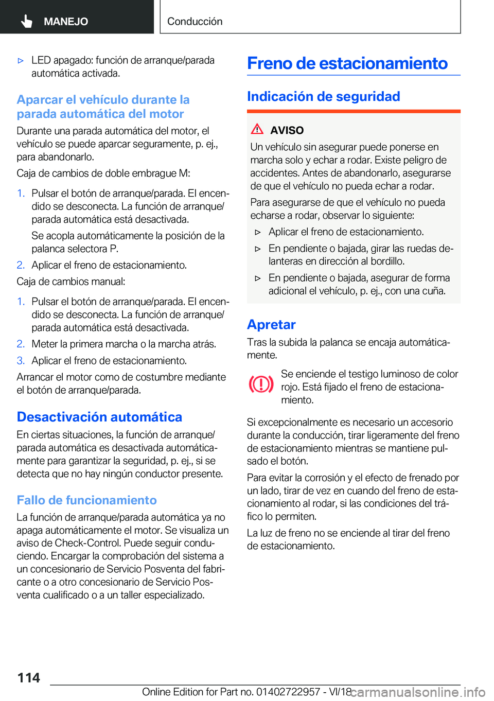 BMW M4 2019  Manuales de Empleo (in Spanish) x�L�E�D��a�p�a�g�a�d�o�:��f�u�n�c�i�