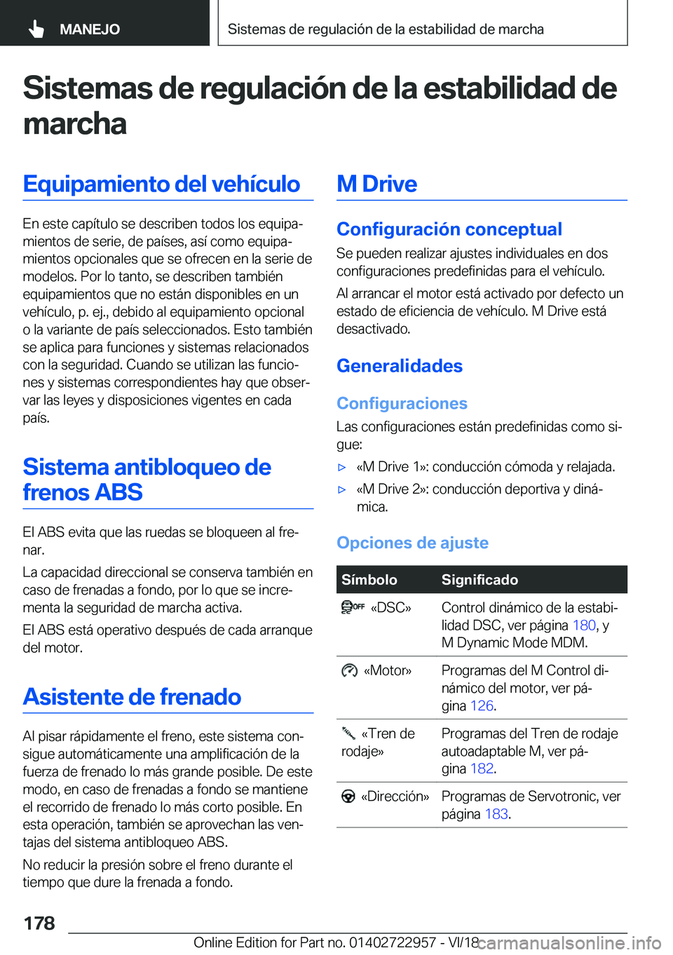 BMW M4 2019  Manuales de Empleo (in Spanish) �S�i�s�t�e�m�a�s��d�e��r�e�g�u�l�a�c�i�