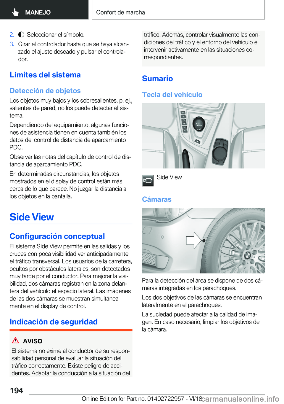 BMW M4 2019  Manuales de Empleo (in Spanish) �2�.���S�e�l�e�c�c�i�o�n�a�r��e�l��s�